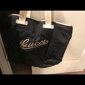Authentic Gucci navy blue large traveler